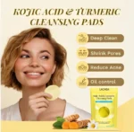 Turmeric Face Cleansing Pads (60 PCS) with Vitamin C, Retinol & Chamomile | Exfoliating Face Pads for Brightening, Dark Spots & Acne Care | Suitable for Men & Women - Image 3