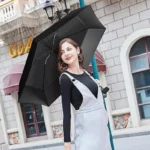 Mini Folding Pocket Umbrella with Hard Case | Lightweight 6-Ribs Travel Umbrella for Women & Girls | Compact Anti-UV Sun & Rain Umbrella with Manual Open Design - Image 4