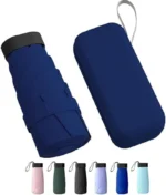 Mini Folding Pocket Umbrella with Hard Case | Lightweight 6-Ribs Travel Umbrella for Women & Girls | Compact Anti-UV Sun & Rain Umbrella with Manual Open Design - Image 5