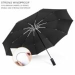 Auto Open Close Compact Travel Umbrella | Windproof Automatic Folding Rain Umbrella for Men & Women | Portable Waterproof Umbrella - Image 3
