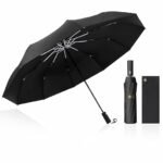 Auto Open Close Compact Travel Umbrella | Windproof Automatic Folding Rain Umbrella for Men & Women | Portable Waterproof Umbrella