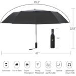 Auto Open Close Compact Travel Umbrella | Windproof Automatic Folding Rain Umbrella for Men & Women | Portable Waterproof Umbrella - Image 6