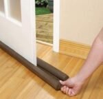 Door Gap Filler 39 Inch Draft Stopper (Pack of 3) | Adjustable Door Bottom Seal Strip for Dust, Noise & Air Blocking | Weather Guard Door Sweep Protector (Brown)