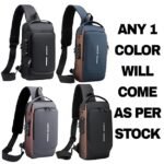 KAVANA Anti-Theft Chest Bag for Men with USB Charging Port | Water Resistant Crossbody Sling Bag for Travel, Office & Daily Use | Casual Sports Messenger Shoulder Bag - Image 4