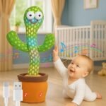 Dancing Cactus Toy for Kids | Talking & Singing Electronic Cactus Toy with Recording & LED Lights | Funny Musical Toy for Boys & Girls