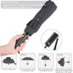Auto Open Close Compact Travel Umbrella | Windproof Automatic Folding Rain Umbrella for Men & Women | Portable Waterproof Umbrella - Image 4