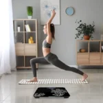 Digital Body Weight Weighing Scale with Large LCD Display | Thick Tempered Glass Electronic Bathroom Weight Machine for Home Use | Step-On Technology (Black Flower Design) - Image 5