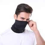 UV Sun Protection Face Mask & Arm Sleeves Combo for Men & Women | Cooling Bike Riding Face Cover with Hand Sleeves | Black (Pack of 2) - Image 6