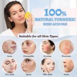Kojic Acid, Vitamin C & Turmeric Face Cleansing Pads Combo | Brightening Skincare Kit for Dark Spots, Acne & Glowing Skin | 50 + 60 Pads - Image 3