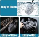 2 PCS Super Soft Microfiber Car Duster with Extendable Handle | Premium Car & Home Cleaning Brush Mop | Wash & Dust Cleaner Kit - Image 3