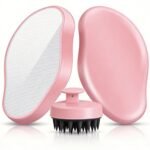 Hair Care & Hair Removal Combo Kit | Silicone Hair Scalp Massager Brush + Crystal Hair Remover | Unisex Grooming Set (Pack of 2)